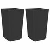 vidaXL Pflanzk&uuml;bel 2 Stk. Schwarz 32,5x32,5x57 cm PP