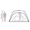 vidaXL Familienzelt mit Vorzelt 6 Personen Grau und Orange Wasserdicht