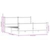 vidaXL Metallbett ohne Matratze Braun Eichen-Optik 183x213 cm