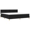 vidaXL LED Boxspringbett mit Kopfteil Schwarz 200 x 200 cm Stoff