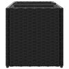 vidaXL Pflanzk&uuml;bel mit 2 T&ouml;pfen 2 Stk. Schwarz 72x30x32 cm Poly Rattan