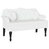 vidaXL Chesterfield Bank Wei&szlig; 120,5 x 65 x 75 cm Kunstleder