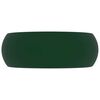 vidaXL Luxuri&ouml;ses Waschbecken Rund Matt Dunkelgr&uuml;n 40x15 cm Keramik
