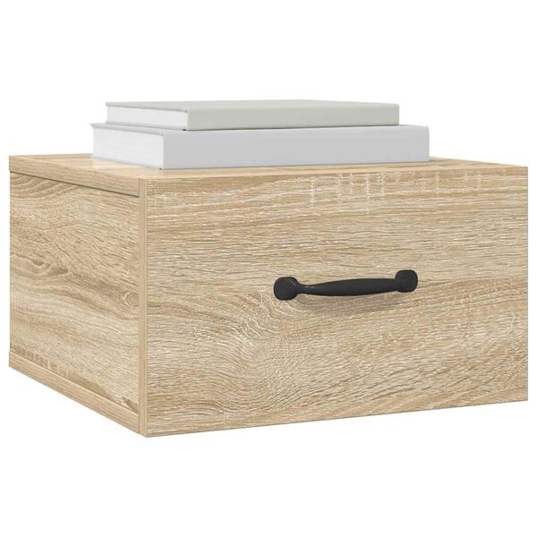 vidaXL Wand-Nachttische 2 Stk. Sonoma-Eiche 35x35x20 cm