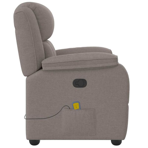vidaXL Massagesessel Taupe Stoff
