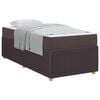vidaXL Bettrahmen mit Matratze Dunkelbraun 100 x 200 cm Stoff