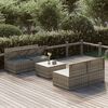 vidaXL 5-tlg. Garten-Lounge-Set mit Kissen Grau Poly Rattan