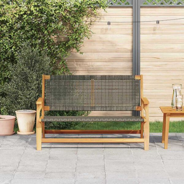 vidaXL Gartenmöbel Grau 122 x 78 x 73cm Massivholz Akazie