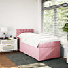 vidaXL Boxspringbett mit Matratze Rosa 90x200 cm Samt