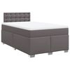 vidaXL Boxspringbett mit Matratze Grau 120x200 cm Kunstleder