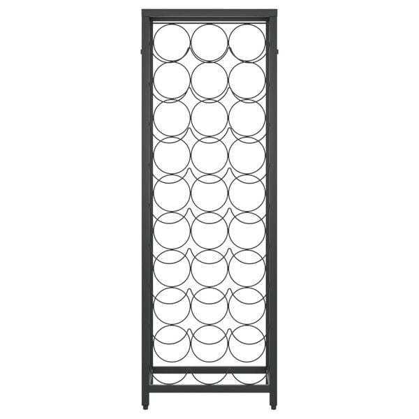 vidaXL Weinregal für 27 Flaschen Schwarz 34x18x100 cm Schmiedeeisen
