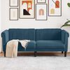 vidaXL Sofa 2-Sitzer Blau Samt