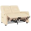 vidaXL 2-Sitzer Massagesessel Creme Kunstleder