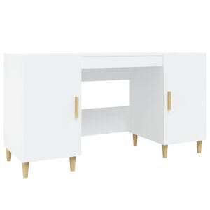 vidaXL Schreibtisch Wei&szlig; 140x50x75 cm Holzwerkstoff