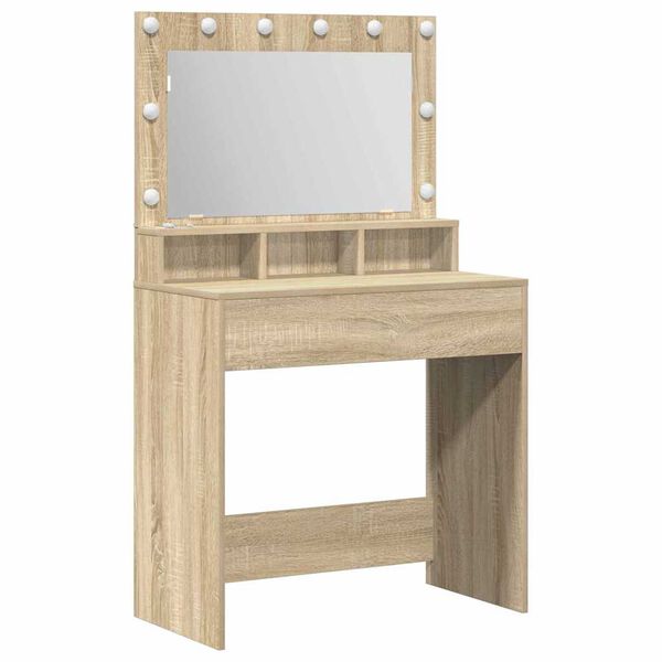 vidaXL Schminktisch Sonoma-Eiche 75,5 x 41 x 135 cm Holzwerkstoff