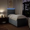 vidaXL Boxspringbett mit Matratze Hellgrau 90x190 cm Stoff
