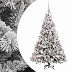 vidaXL K&uuml;nstlicher Weihnachtsbaum mit Weihnachtskugel 120 cm 150 LEDs