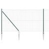 vidaXL Euro-Zaun mit Stacheln 25 x 1 m PVC-beschichteter Stahl Gr&uuml;n