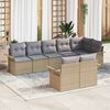 vidaXL Gartensofa-set mit Kissen 8 pcs Beige Poly-Rattan