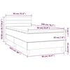 vidaXL Boxspringbett mit Matratze Dunkelbraun 90x200 cm Stoff