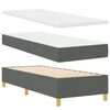 vidaXL Boxspringbett mit Matratze Dunkelgrau 90x190 cm Dunkelgrau