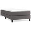 vidaXL Boxspringbettgestell Grau 100x200 cm Kunstleder