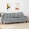 vidaXL 3-Sitzer-Sofa Hellgrau 180 cm Stoff