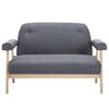 vidaXL 2-Sitzer-Sofa Stoff Dunkelgrau