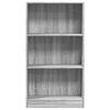 vidaXL Bücherregal Grau Sonoma 60x24x109 cm Holzwerkstoff