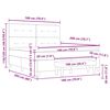 vidaXL Boxspringbett mit Matratze Dunkelgrau 180 x 200 cm Samt