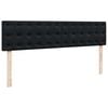vidaXL Ottoman-Bett mit Matratze & LEDs Schwarz 180x200 cm Samt