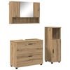 vidaXL Badezimmerm&ouml;bel-Set 3 Stk. Artisan-Eiche 76,5 x 35 x 64 cm