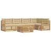 vidaXL Outdoor-Sofagarnitur 6 stk. Wei&szlig; und Beige Polyester