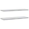 vidaXL Wandregale 2 Stk. 100x30 cm Silbern Edelstahl
