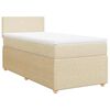 vidaXL Boxspringbett mit Matratze Creme 90x200 cm Stoff