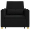 vidaXL Ausziehbare Schlafcouch Einzel Schwarz 90 x 165 x 87 cm Stoff
