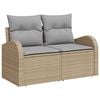 vidaXL Garten-Sofa-Set mit Kissen mit Kissen 11 pcs Beige und Hellgrau