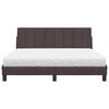 vidaXL Bett mit Matratze "Hanko" Dunkelbraun 160x200 cm Stoff