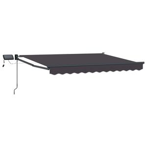 vidaXL Manuelle Gelenkarmmarkise mit LEDs Anthrazit 3,5 x 2 m