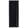 vidaXL Verdunkelungs-Vorh&auml;nge mit Ringen 2 pcs Schwarz 245 x 140 cm