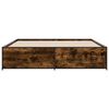 vidaXL Bettgestell R&auml;uchereiche 180x200 cm Holzwerkstoff und Metall