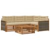 vidaXL Outdoor-Sofagarnitur 5 stk. Natur und Beige