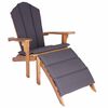 vidaXL Garten-Adirondack-Stuhl mit Fu&szlig;st&uuml;tze Natur Massivholz Teak