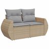 vidaXL Garten-Sofa-Set 11 pcs Beige Poly-Rattan