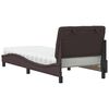 vidaXL Bett mit Matratze Dunkelbraun 90x190 cm Stoff
