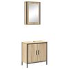 vidaXL Badezimmerm&ouml;bel-Set 2 stk. Braun 60 x 30 x 60 cm Holzwerkstoff