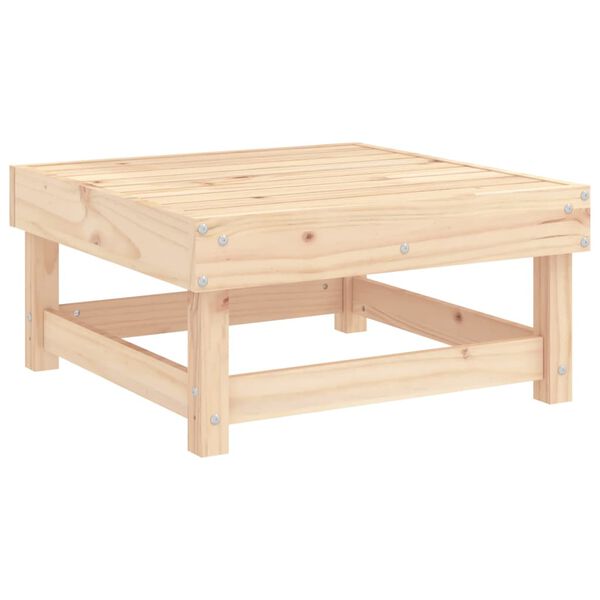 vidaXL Gartenhocker mit Kissen Massivholz Kiefer