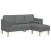 vidaXL Sofa Set mit Kissen 2 pcs Dunkelgrau Polyester