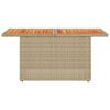 vidaXL Gartentisch Beige 100x55x73 cm Poly Rattan und Akazienholz