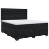 vidaXL Boxspringbett mit Matratze Schwarz 180x200 cm Samt